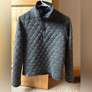 Oiselle Women's Dark Gray Quilted Sweatshirt/ Jacket